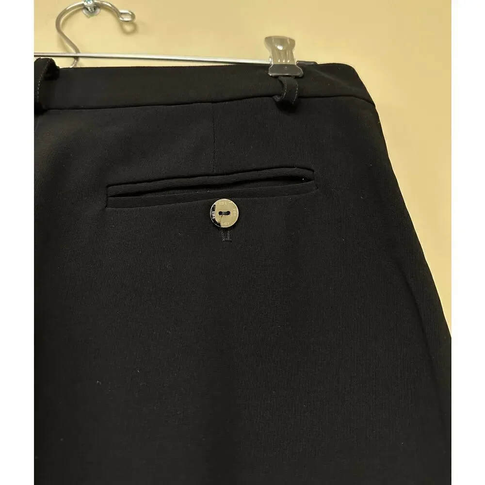 Bebe Women's Black Flared High Rise Pockets Trouser Dress Pants Size 10 Y2K - Picture 6 of 11